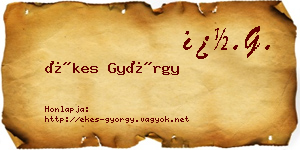 Ékes György névjegykártya